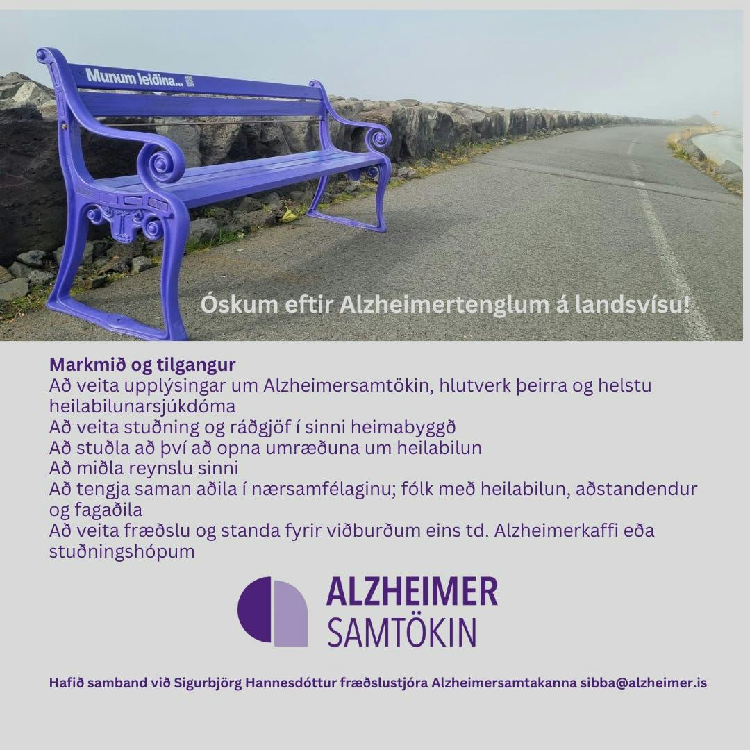 Vilt þú vera Alzheimertengill Alzheimersamtakanna?